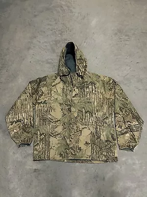 Vintage Cabelas Realtree Hunting Rain Jacket Men’s Large Camo GoreTex Hooded USA • $74.99