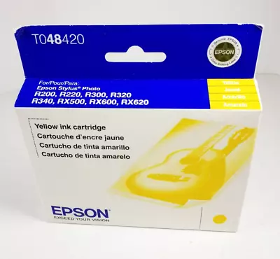 Epson T048420 Yellow Ink Cartridge 03/2012 Genuine OEM Original 48 Sealed • $13.99