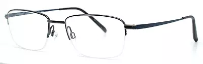 CHARMANT CH11448 BL Blue Mens Rectangle Half Rim Eyeglasses 52-18-145 B:34 • $42.44