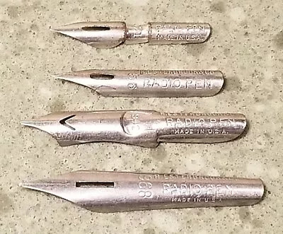 4 Vintage ASST. R. ESTERBROOK RADIO PEN DIP NIBS: 921~942~956~968 LOT • $12