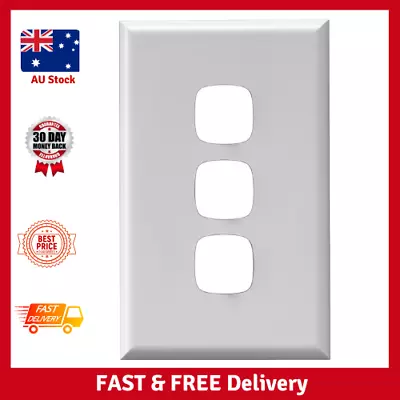 HPM Excel 3 Gang Light Switch Cover Plate White • $8.95