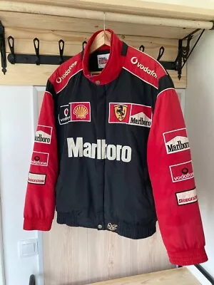 Vintage Michael Schumacher Ferrari Marlboro Y2K Nascar Bomber Racing Jacket 90s • $230