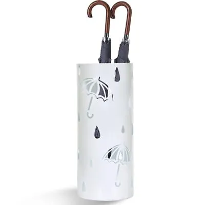 Umbrella Stand Rack For Entryway Freestanding Round Metal Umbrella Holder Rain C • $34.13