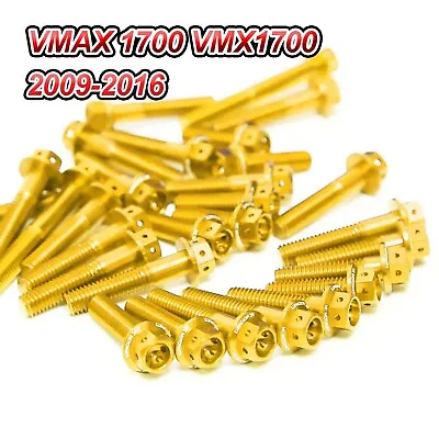 Gold Crankcase Engine Cover Bolts For Vmax 1700 VMX1700 09 10 11 12 13 14 • $90.28