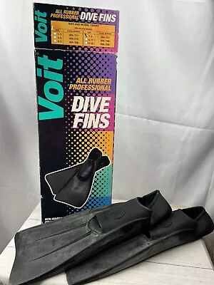 Voit All Rubber Professional Dive Fins Sz 5-7 Non-Marking Full Floating Black • $22