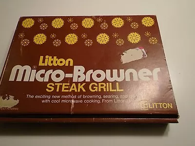 Vintage Litton L-2 Micro-Browner Microwave Steak Grill Plate Dish W/ Box Usa Ab • $18.50