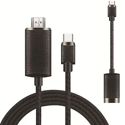 PU Leather 4K 60HZ USB-C Type C To HDMI TV Cable Cord For MACBOOK SAMSUNG HUAWEI • $8.48