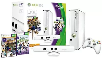 Xbox 360 4GB Kinect Special Edition White Very Good 2Z • $226.11