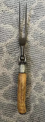 Vintage Meat Carving Fork W/ Stand & Antler Handle • $14.99