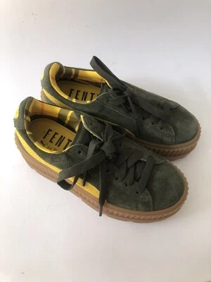$50 • Buy Women's Fenty Puma X Rihanna Cleated Creeper Green Olive Suede Rosin Size US 5.5