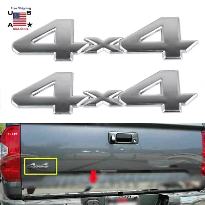 $9.20 • Buy Metal Chrome 4X4 Logo Badge Car Trunk Rear Fender Emblem Decal Sticker 4WD SUV