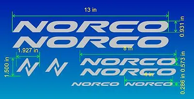 Custom Norco Bike Frame Decal Set. 30 Colors. USA Seller! Sight Fluid Optic • $18