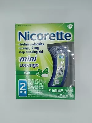 Nicorette Mini 81 Lozenges Mint 2mg     Exp Date 04/2024 • $19.99