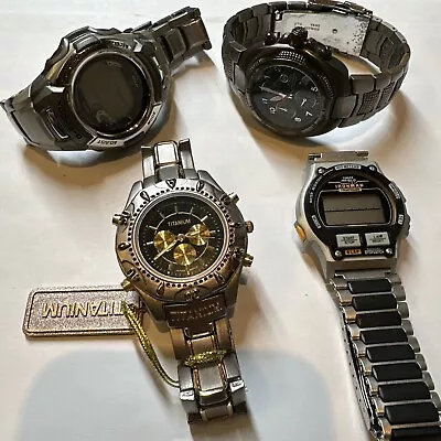 Watch Lot Casio G Shock Timex Ironman  & Chronograph  Titanium Universe 4 Total • $50