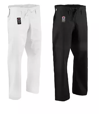 12oz HeavyWeight Proforce Gladiator Karate Black Or White Martial Arts Pants TKD • $41.95