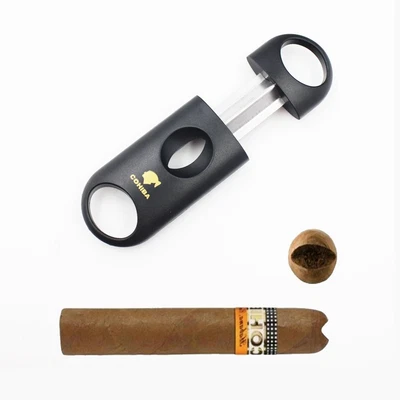 $5.99 • Buy Plastic V Cut Stainless Steel Blade Cigar Cutter Sharp Sigaar Cutting Tool Cigar