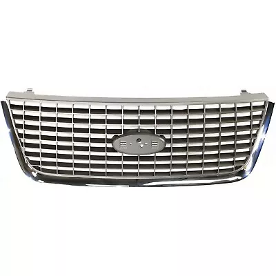 Grille For 2003-2006 Ford Expedition Chrome Shell W/ Gray Insert Plastic • $61.46