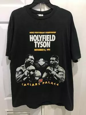 Vintage Style Iron Mike Tyson Vs Holyfield Boxing 1991 Classic T-shirt • $27.98