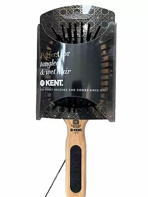 Kent Maxi-Phat Medium Detangle Paddle BRUSH Nylon Ball Tip Wooden Hairbrush PF19 • £7.99