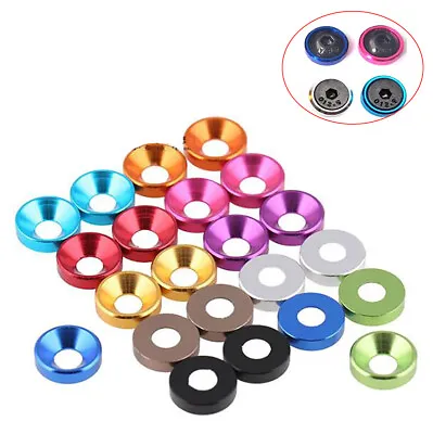 M2-M8 Aluminum Alloy Washers Flat Countersunk Head Screw Gasket Anodizing Colors • $1.95