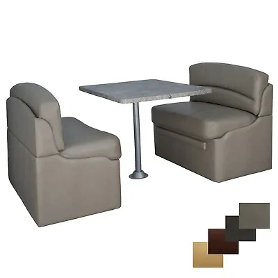 RecPro RV Dinette Seating Set 2 Dining Booths With Table And Surface Mount Legs • $1590.95