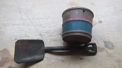 Vintage Shovel Metal Toy  ALSO A OLD SMALL BARREL  PAINTED • $19.99