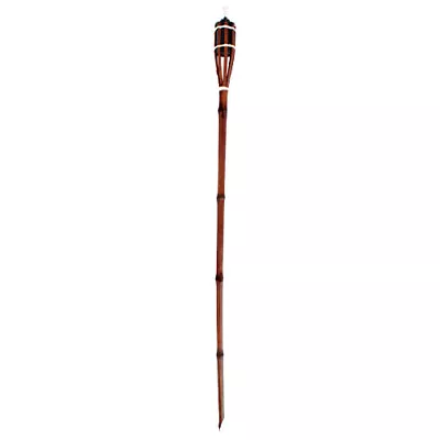 Bamboo Garden Tiki Torches & Wicks - 60cm / 90cm / 120cm - Natural Dark Brown • £2.89