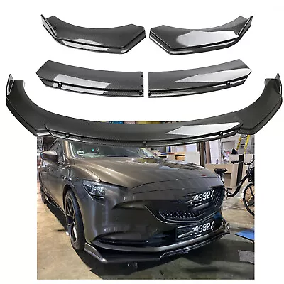 Carbon Fiber Style Front Bumper Lip Splitter Spoiler For Mazda 6 2003-2021 • $69.99