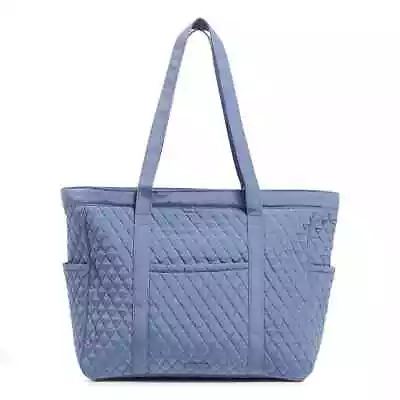 New VERA BRADLEY Get Going Large Travel Tote Bag Microfiber Rustic Blue R$175 • $67.95