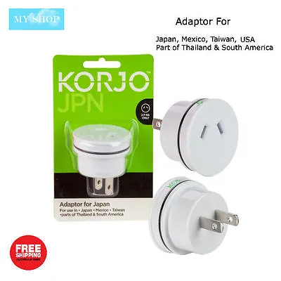 $17.50 • Buy KORJO Travel Plug Adaptor From Australia /New Zealand To Japan (JA06)
