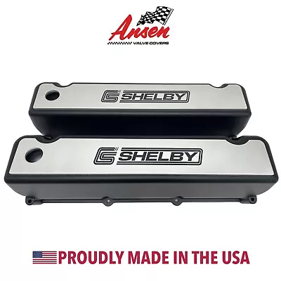 Ford Big Block 429/460 Tall CS Shelby Logo Valve Covers - Raised Billet - Black • $375