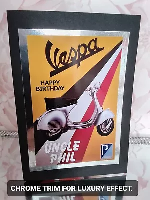 Mods Vespa Scooter Northern Soul  Birthday Card. PERSONALISED • £4.95