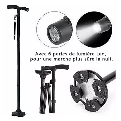 Folding Cane Hiking Camping Adjustable Walking Cane Walking Stick For Men Women • $26.29