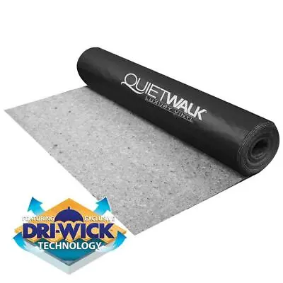 QuietWalk Underlayment Flooring 360-Sq-Ft X 6' X 60' X 1.4 Mm Acoustical Black • $183.19