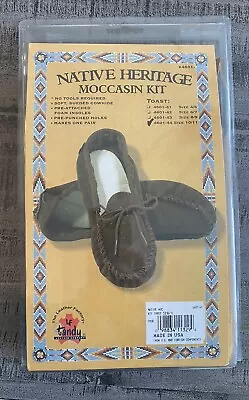 Tandy Native Heritage Moccasin Kit Sueded Cowhide Sz 10/11 NIB Made In USA • $37.50