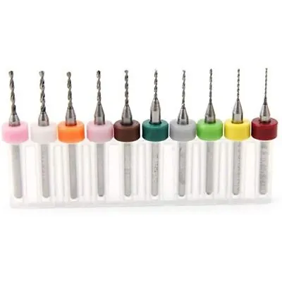 Micro Mini Drill Bit Set 10 Pcs 0.6mm 0.7mm 0.8mm 0.9mm 1.0mm 1.1mm 1.2mm 1.3mm  • $13.94