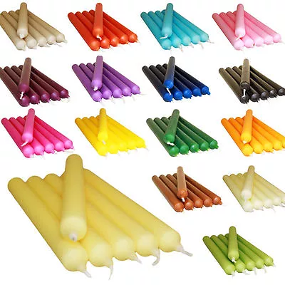 Pack Of 10 Colourful Non Drip Dinner Candles For Less Price - Many Colours • £5.99