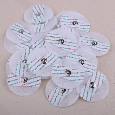 50Pcs Disposable Conductive Electrode Pads ECG EKG Self Adhesive • £10.03