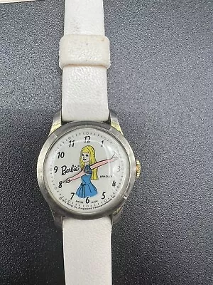 Barbie Mattel 1973 Bradley Manual Wind Moving Hands/Arms Watch With White Band • $25.99