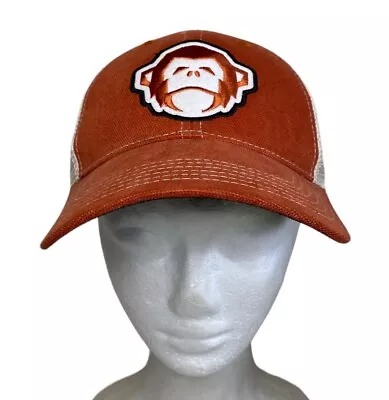 Howler Bros Adjustable Strap Mesh Back Hat Orange El Mono Monkey Trucker Cap • $24.95