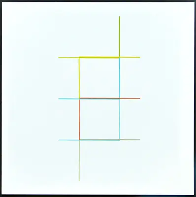 MAX BILL - 1971 Screen Print  Two Enclosed Squares  • $37.29