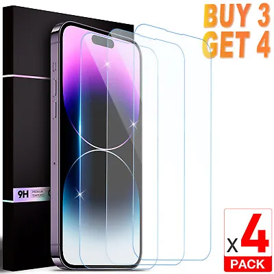 $7.50 • Buy MAXSHIELD For IPhone 14 13 12 11 Pro Max XR XS Tempered Glass Screen Protector
