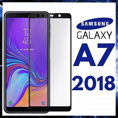 For SAMSUNG GALAXY A7 2018 CURVED SCREEN PROTECTOR 9D FULL COVER GORILLA GLASS • $8.69