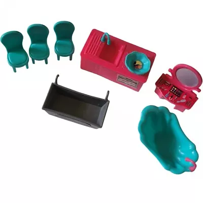 Doll Furniture Set Teal Pink For Small Figures (Peppa Pig Doll House?) • $14.50