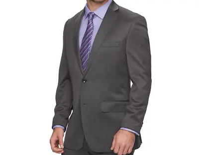 Marc Anthony Slim-Fit Med.Gray Wool-Blend Suit Jacket Size:40 Long MSRP $240 P • $70