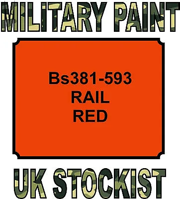 Bs381-593 Rail Red Military Paint Metal Steel Heat Resistant Engine  Vehicle  • £14.99