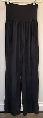 Quince Womens French Terry Modal Wide Leg Pants In Black - Size Medium • $24.93