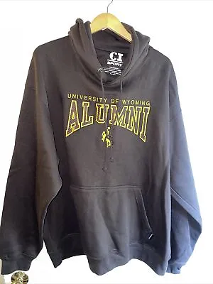 University Wyoming Alumni Cowboys Hoodie Sweatshirt Adult 2XL Brown Yellow XXL • $24.99