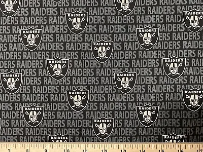 NFL OAKLAND LAS VEGAS RAIDERS MINI 1/4 Yard (9” X 57”) 100% Cotton Fabric New • $4.99