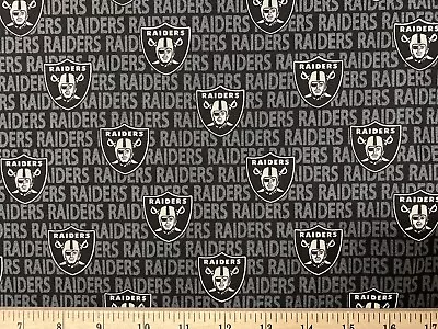 NFL OAKLAND LAS VEGAS RAIDERS MINI HALF Yard (18” X57”) 100% Cotton Fabric New • $9.95